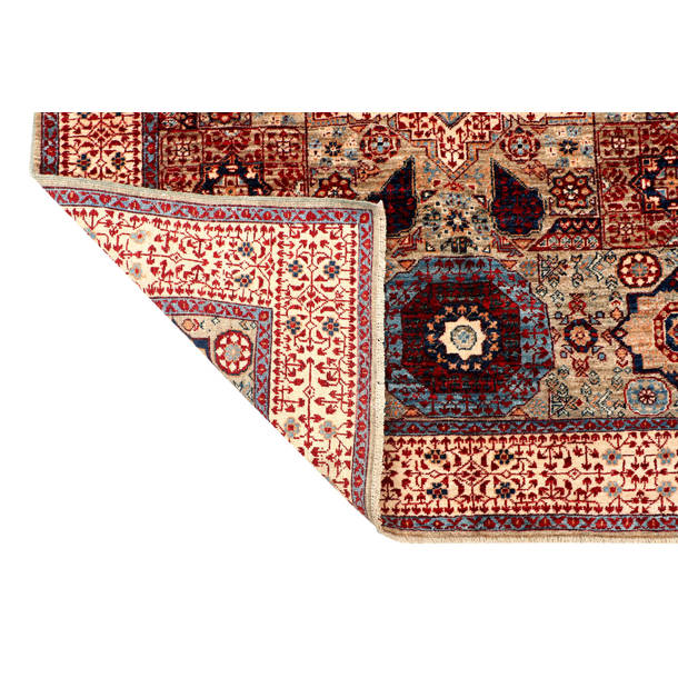 Bokara Rug Co., Inc. Aryana Handwoven HighQuality Red/Blue/Ivory Area